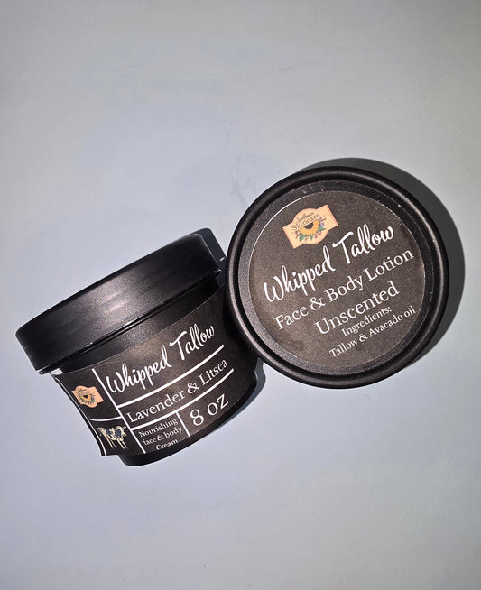 Whipped tallow face and body lotion